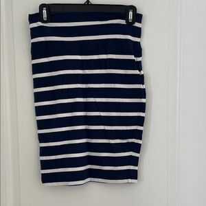 Charlotte Russe Navy and White Striped Pencil Skirt
